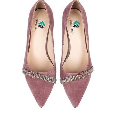 Pantofi stiletto Fiore Fino 205 roz prăfuit