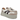 Sneakers damă casual F.G. 695 din piele naturală, alb-bej, talpă 5 cm
