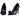 Pantofi stiletto 178 din piele naturala neagra cu fundita