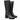 Cizme Damă Betina 2596 Negru Box din Piele Naturală, cu Toc Gros de 7 cm și Accesoriu Decorativ