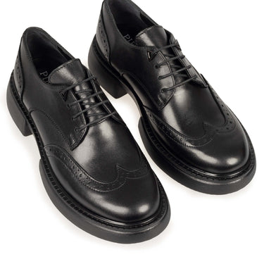 Pantofi damă oxford, piele naturală A3 Black