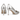 Pantofi Stiletto Damă 05 Silver din Piele Naturală – Toc 7 cm