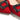 Pantofi dama decupati FF25-063 Rosu Velur