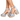 Sandale dama cu toc gros si platforma 018-10935 alb