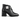 Botine damă EPICA DL90015 BLACK din piele naturală, toc gros 7 cm, vârf ascuțit, negru