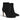 Botine damă negre din piele naturală întoarsă P105, cu toc de 9,5 cm