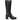 Cizme Damă Betina 2596 Negru Box din Piele Naturală, cu Toc Gros de 7 cm și Accesoriu Decorativ