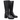 Cizme Damă Betina 2596 Negru Box din Piele Naturală, cu Toc Gros de 7 cm și Accesoriu Decorativ