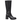 Cizme Damă Betina 2596 Negru Box din Piele Naturală, cu Toc Gros de 7 cm și Accesoriu Decorativ