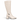 Cizme damă EPICA DL90016 crem din piele naturală, toc gros 7 cm, elegante