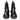 Botine damă negre DV90002 din piele naturală, cu talpă groasă și toc de 6 cm
