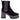 Ghete damă moderne cu toc Perla 1672-1 Black Velur - Cardori
