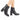 Botine damă cu toc gros Jose Simon Black - Cardori