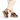 Pantofi sport damă 3OLY80003, sneakers chunky maro-bej