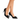 Pantofi dama stiletto, piele naturala, toc mediu 05 negru velur - Cardori