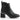 Ghete damă elegante cu toc gros și fermoar lateral FF 2609185 Negre