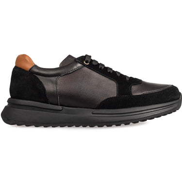 Pantofi sport bărbați din piele naturală 129 BLACK