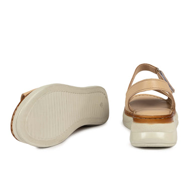Sandale damă confort din piele naturală AKD Beige