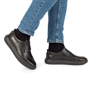 Pantofi casual bărbați Tenos Black - CARDORI