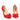 Pantofi stiletto Trend Red cu fundă - CARDORI