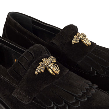 Pantofi damă din piele naturală CLARISA Black Velur